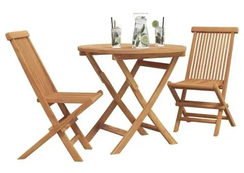 Set bistro 3 piese din lemn masiv de acacia - 3/5
