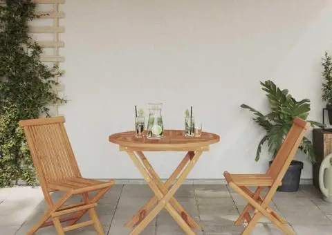 Set bistro 3 piese din lemn masiv de acacia - 4/5