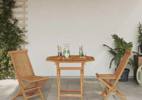 Set bistro 3 piese pliabil din lemn solid de acacia - 4/5