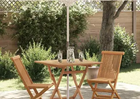 Set Bistro de grădină pliabil din lemn masiv de acacia - 1/5