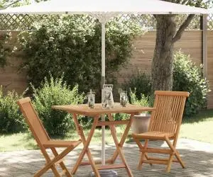 vidaXL Set Bistro de grădină pliabil din lemn masiv de acacia