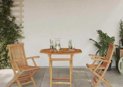 Set Bistro Grădină 3 Piese Lemn Solid Acacia - 4/5