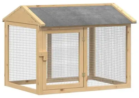 Căsuță pentru pui Maro 225 x 60 x 89 cm Lemn masiv de pin - 5/5