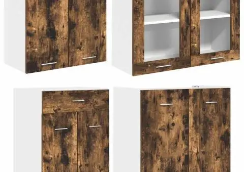 Set de Dulapuri pentru Bucătărie din 4 Piese Stejar Afumat Lemn Stratificat - 4/5