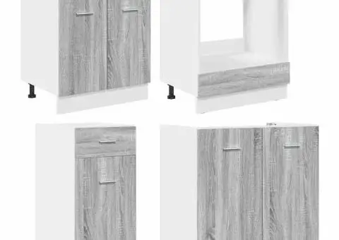 Set de dulapuri de bucătărie 8 Piese Gri Sonoma Lemn prelucrat - 4/5