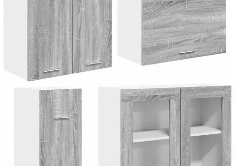 Set de dulapuri de bucătărie 8 Piese Gri Sonoma Lemn prelucrat - 5/5