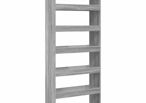 Bibliotecă cu raft Altele sonoma gri 80 x 30 x 198 cm Lemn compozit - 2/5