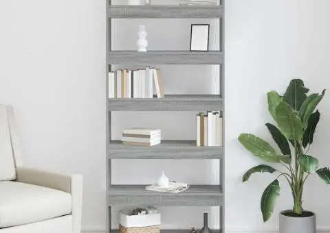 Bibliotecă cu raft Altele sonoma gri 80 x 30 x 198 cm Lemn compozit - 4/5