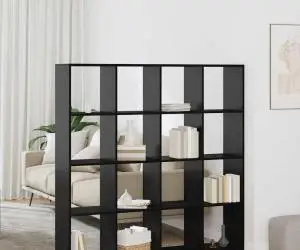 vidaXL Dulap pentru cărți Stejar negru 137.5 x 29 x 137.5 cm