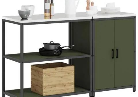 Set de depozitare pentru bucătărie cu raft 2 pcs Verde măsliniu - 3/5