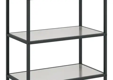 Set de depozitare pentru bucătărie cu raft cu depozitare cu ușă Ajustabil 2 pcs Argintiu - 5/5