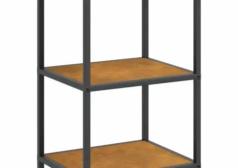 Set de depozitare pentru bucătărie cu raft cu depozitare cu ușă Ajustabil 2 pcs Ruginit - 5/5