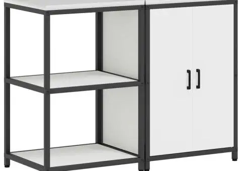 Set de depozitare pentru bucătărie 2 pcs Alb 120 x 50 x 92 cm - 2/5