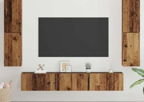 Set comodă TV 7 pcs Lemn vechi 80 x 30 x 30.5 cm Lemn compozit - 1/5