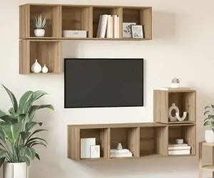 vidaXL Set comodă TV 4 pcs stejar artizanal 37 x 37 x 142.5 cm