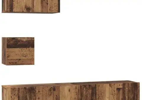 Dulap pentru TV pe Perete 4 pcs Lemn vechi 80 x 30 x 30.5 cm - 2/5