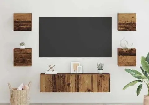 Set comodă TV Altele 6 pcs Lemn vechi Mediu 120 x 30 x 30 cm - 1/5