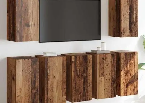 Set comodă TV 7 pcs Lemn vechi 30.5 x 30 x 60 cm Lemn compozit - 1/5