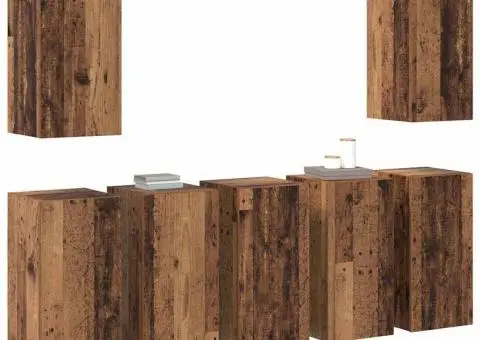 Set comodă TV 7 pcs Lemn vechi 30.5 x 30 x 60 cm Lemn compozit - 3/5