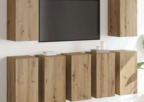 Set comodă TV 7 pcs stejar artizanal 30.5 x 30 x 60 cm PAL - 1/5