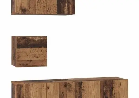 Set comodă TV 4 pcs Lemn vechi 60 x 30 x 30 cm Lemn compozit - 2/5