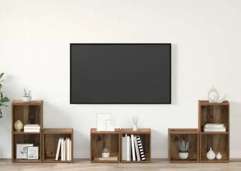 Set dulap TV cu raft cu depozitare 6 pcs Lemn Vechi Lemn compozit - 4/5