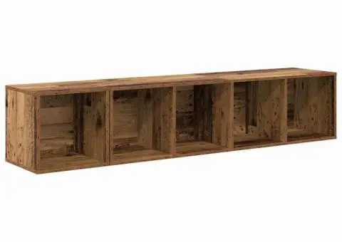 Set dulap TV 2 pcs Lemn vechi 37 x 37 x 142.5 cm Lemn compozit - 2/5