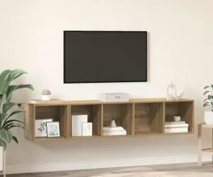 vidaXL Set dulap TV 2 pcs stejar artizanal 37 x 37 x 142.5 cm