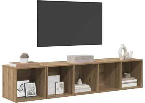 Set dulap TV 2 pcs stejar artizanal 37 x 37 x 142.5 cm - 3/5