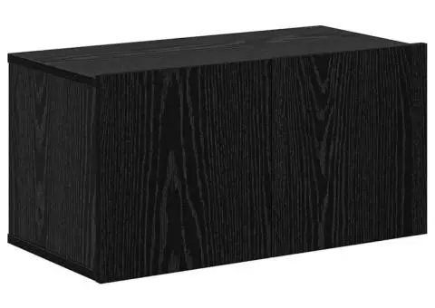 Dulap pentru TV pe Perete cu raft Altele cu depozitare cu ușă 4 pcs Stejar negru - 5/5