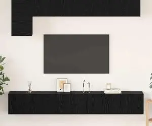 vidaXL Set comodă TV 5 pcs Stejar negru 100 x 30 x 30 cm Lemn compozit