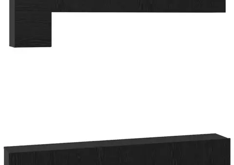 Set comodă TV 5 pcs Stejar negru 100 x 30 x 30 cm Lemn compozit - 2/5