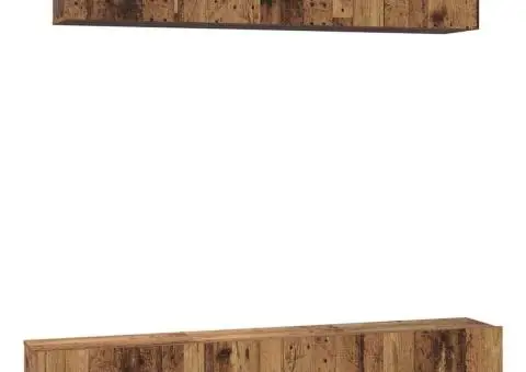 Set comodă TV 5 pcs Lemn vechi Standard Mediu Lemn compozit - 2/5