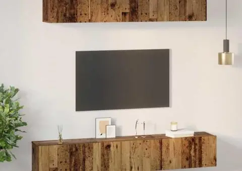 Set comodă TV 5 pcs Lemn vechi Standard Mediu Lemn compozit - 4/5