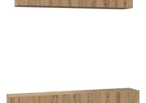 Set comodă TV 5 pcs stejar artizanal Mediu Lemn compozit - 2/5