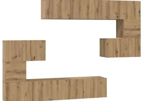 Set comodă TV Altele 8 pcs stejar artizanal 80 x 30 x 30 cm - 2/5