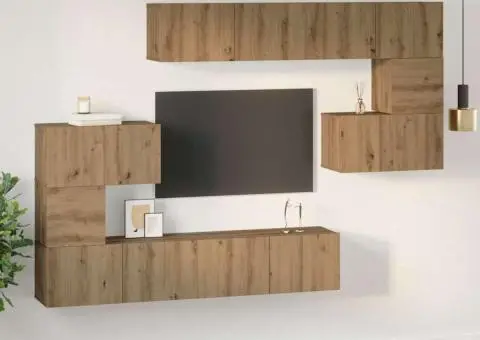 Set comodă TV Altele 8 pcs stejar artizanal 80 x 30 x 30 cm - 4/5