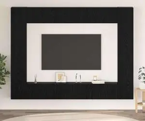 vidaXL Set comodă TV 10 pcs Stejar negru Mediu 30.5 x 30 x 90 cm