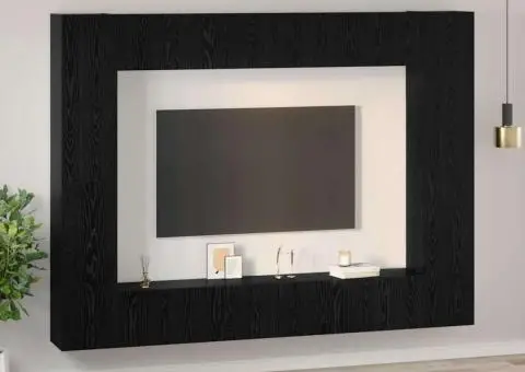 Set comodă TV 10 pcs Stejar negru Mediu 30.5 x 30 x 90 cm - 4/5