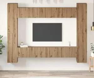 vidaXL Set comodă TV 10 pcs stejar artizanal 30.5 x 30 x 90 cm