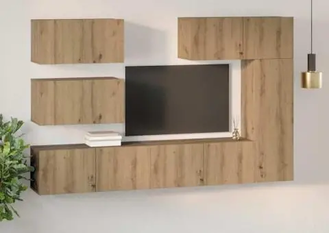 Set comodă TV cu raft Altele 6 pcs stejar artizanal 30.5 x 30 x 90 cm - 4/5