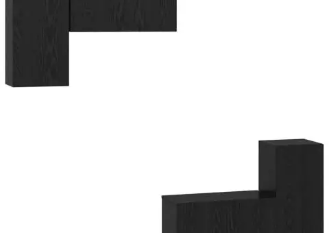 Set Cabinet TV cu raft cu depozitare cu ușă 4 pcs Stejar negru 60 x 30 x 30 cm - 2/5