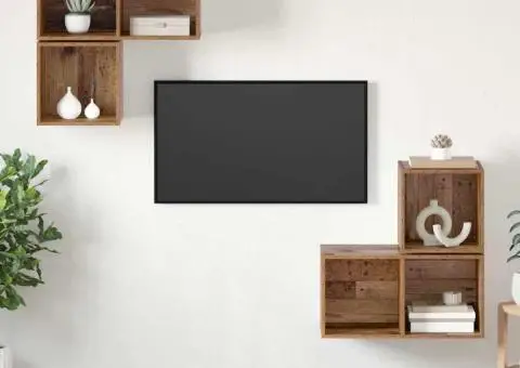 Set dulap TV 4 pcs Lemn vechi 37 x 37 x 72 cm Lemn compozit - 1/5