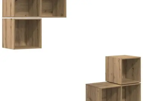 Set dulap TV 4 pcs stejar artizanal 37 x 37 x 72 cm - 2/5