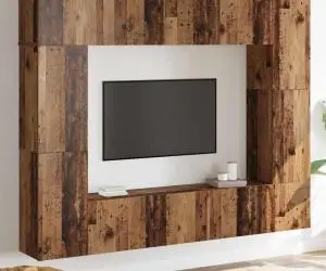 vidaXL Set comodă TV 8 pcs Lemn vechi 80 x 30 x 30 cm Lemn compozit