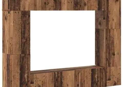 Set comodă TV 8 pcs Lemn vechi 80 x 30 x 30 cm Lemn compozit - 2/5