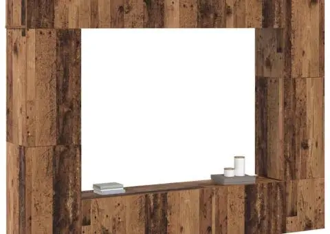 Set comodă TV 8 pcs Lemn vechi 80 x 30 x 30 cm Lemn compozit - 3/5