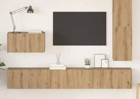 Set comodă TV 4 pcs stejar artizanal 30.5 x 30 x 110 cm - 1/5