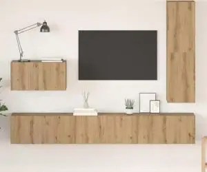vidaXL Set comodă TV 4 pcs stejar artizanal 30.5 x 30 x 110 cm