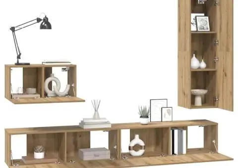 Set comodă TV 4 pcs stejar artizanal 30.5 x 30 x 110 cm - 3/5